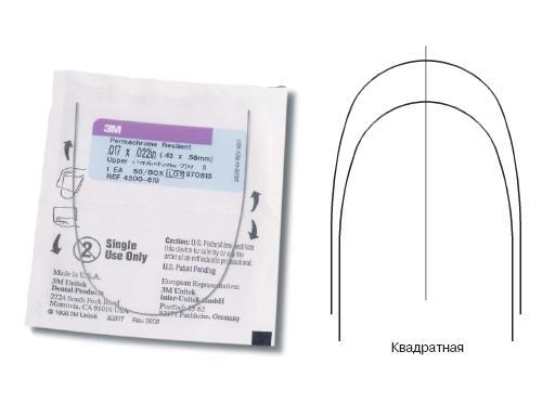 Дуга стальная Пермахром Ризилиэнт / Permachrome Resilient Archwire SS OFII U 019x025 1шт 4300-627 купить